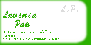 lavinia pap business card